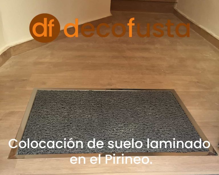 Colocación de parquet laminado en el Pirineo.