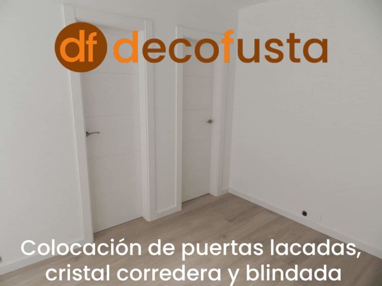 Colocación de puertas lacadas, cristal corredera y blindada