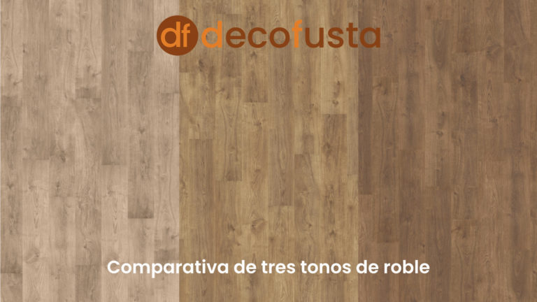 Comparativa de tres tonos de roble