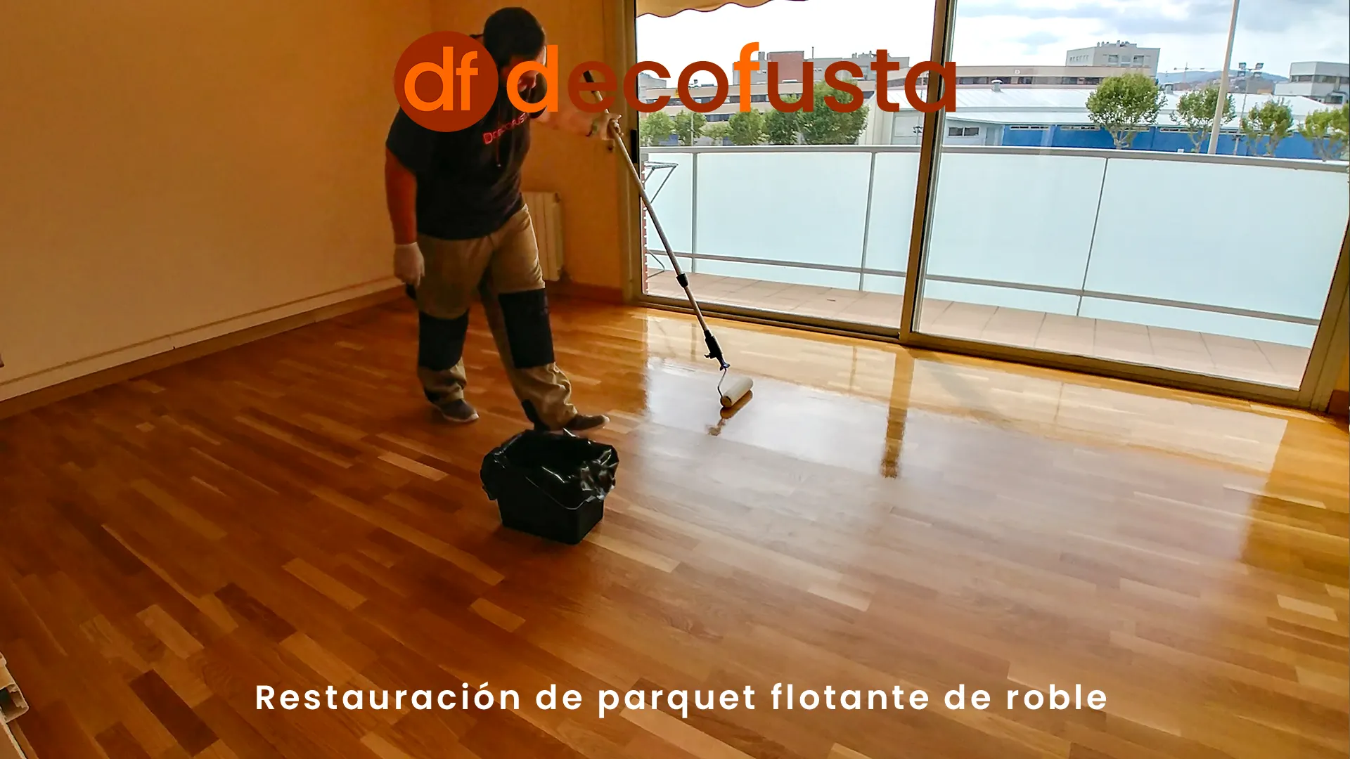 Restauración de parquet flotante de roble