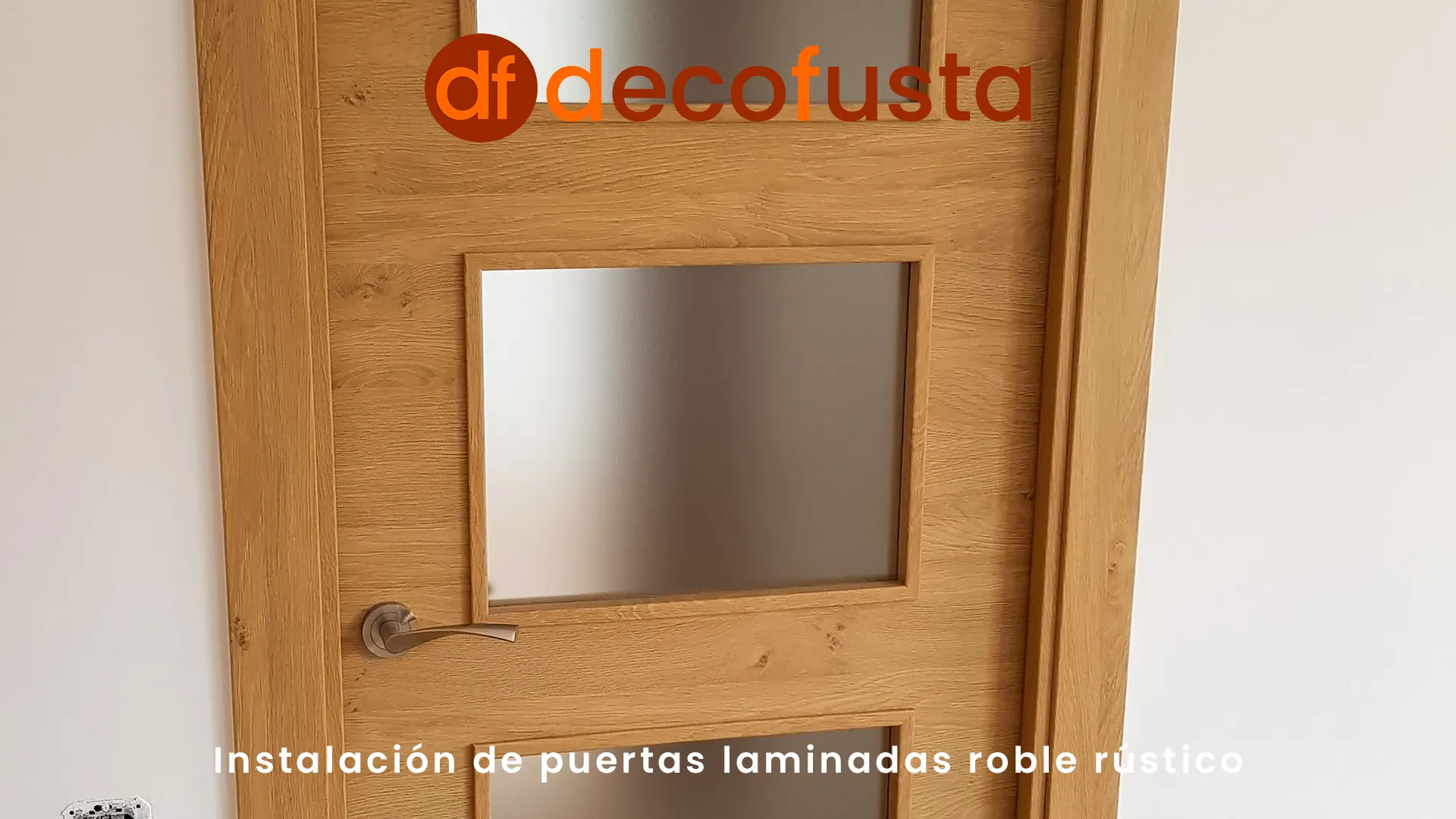 Instalación de puertas laminadas roble rústico