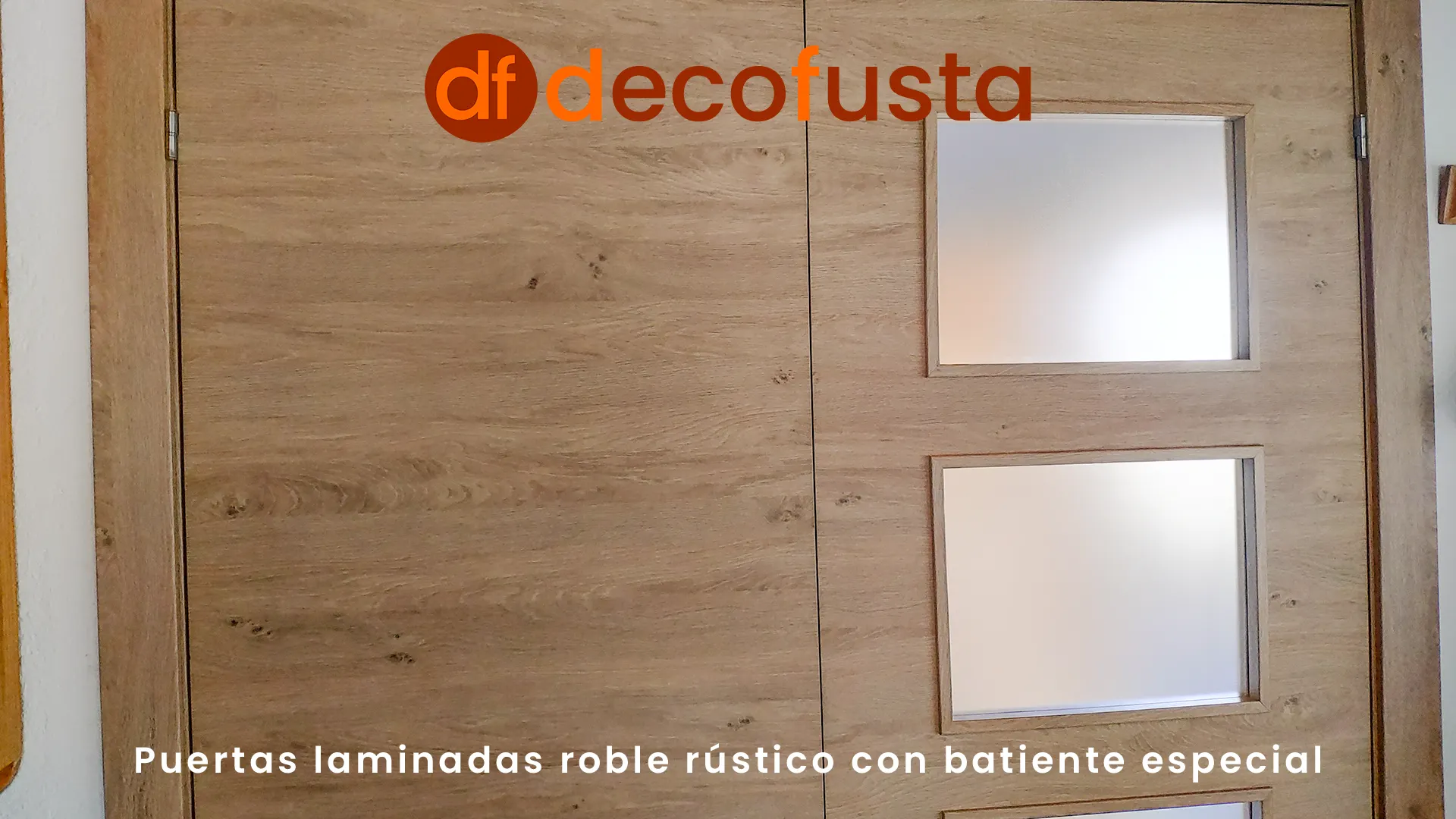 Instalación de puertas laminadas roble rústico con batiente especial