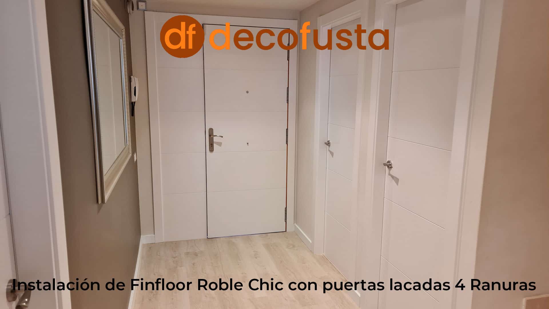 Instalación de Finfloor Roble Chic con puertas lacadas 4 Ranuras