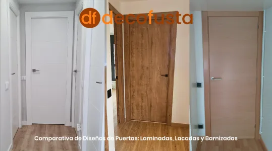 Comparativa de Disenos de Puertas Laminadas Lacadas y Barnizadas