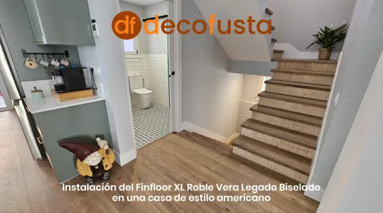 Instalacion del Finfloor XL Roble Vera Legado Biselado en una Casa de Estilo Americano