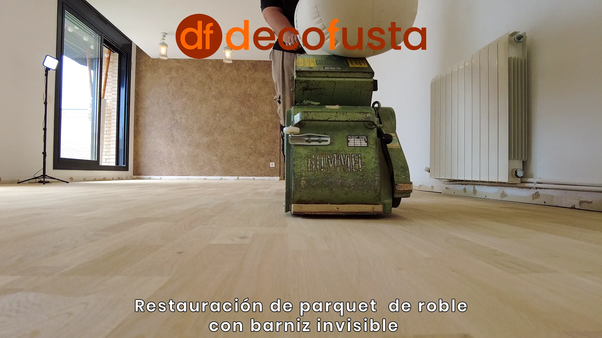 Restauración de parquet de roble con barniz invisible